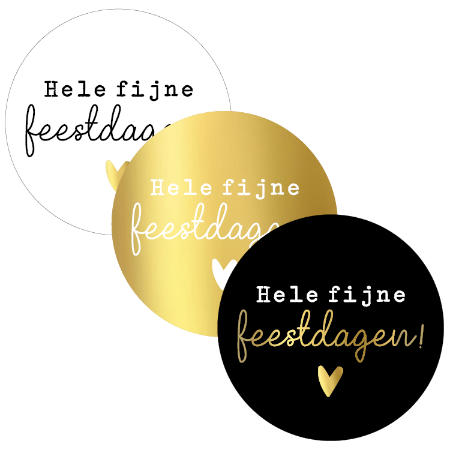 Hele fijne feestdagen | Stickers op rol 250st