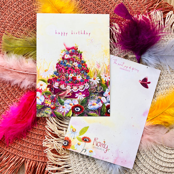 Happy birthday | Postkaart A6 Romyillustrations