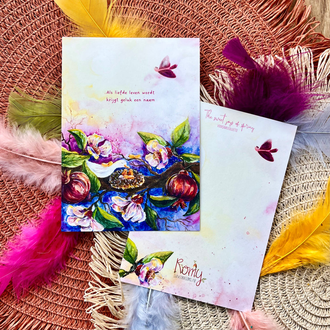 Als liefde leven wordt | Postkaart A6 Romyillustrations