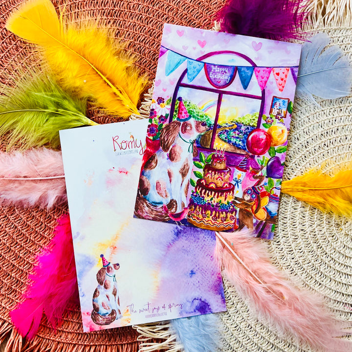 Feest in bloei | Postkaart A6 Romyillustrations