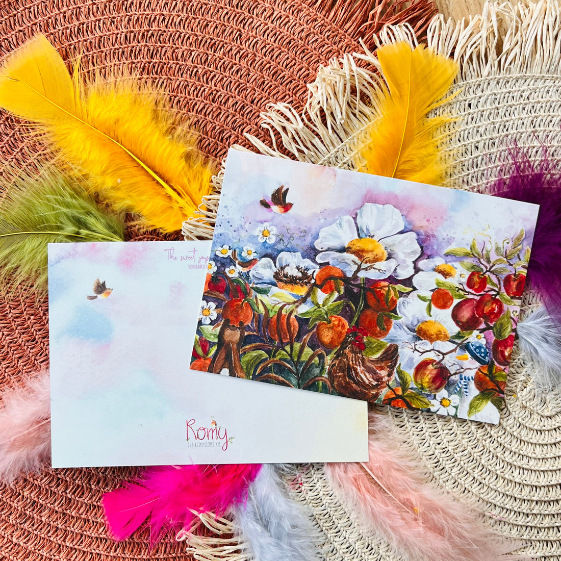 Een nest vol leven | Postkaart A6 Romyillustrations