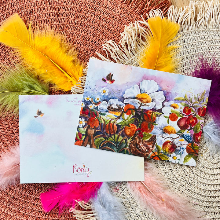 Een nest vol leven | Postkaart A6 Romyillustrations