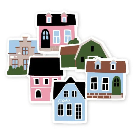 Houses | Sluitstickers 10st