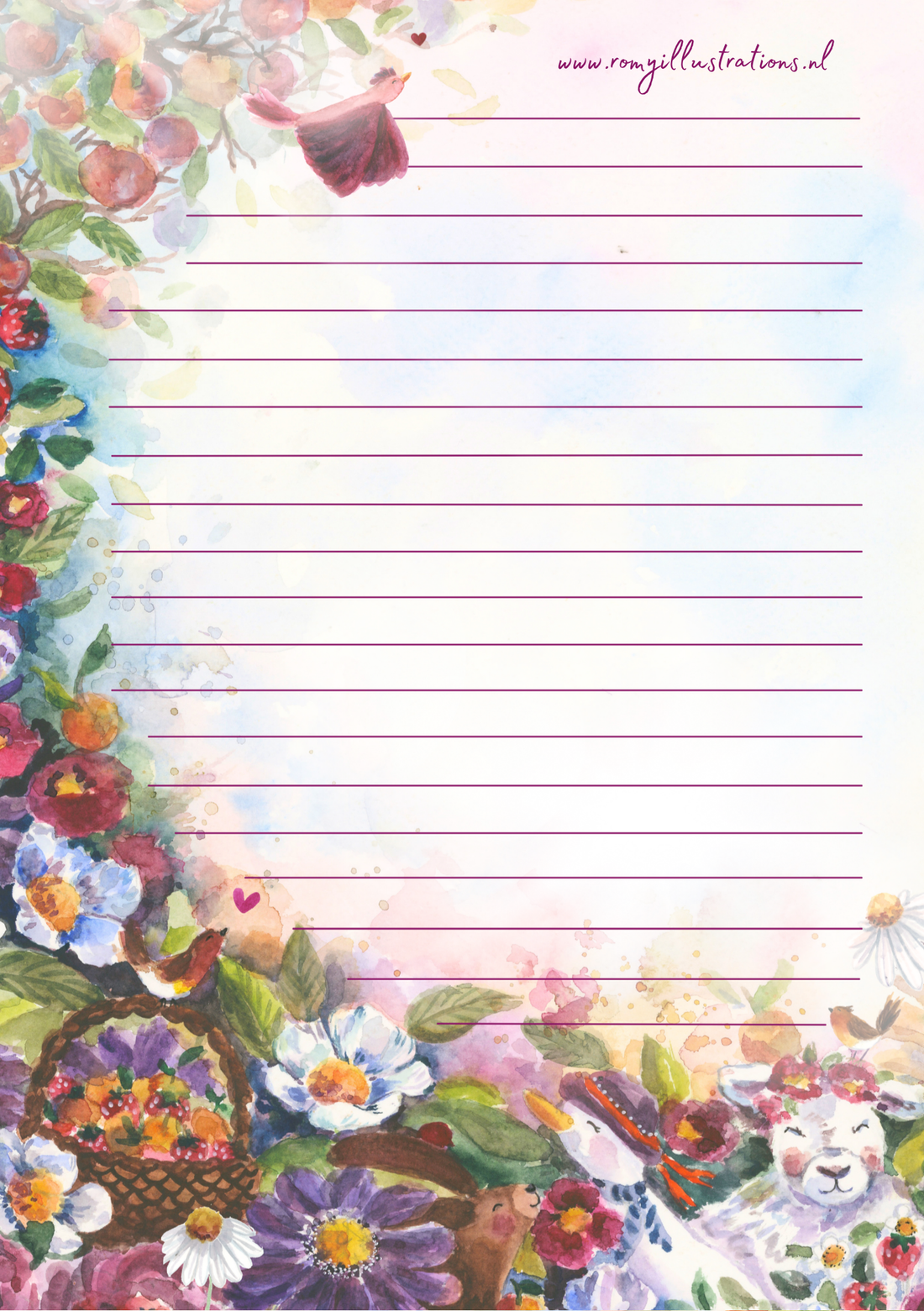 Fruitful Spring | Briefpapier RomyIllustrations