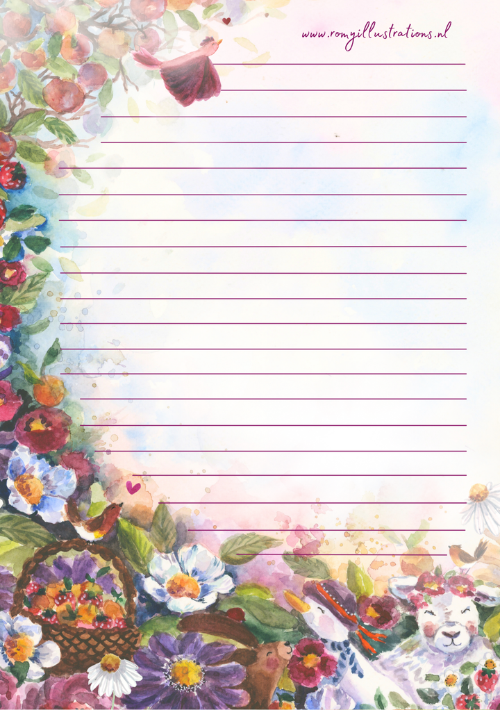 Fruitful Spring | Briefpapier RomyIllustrations