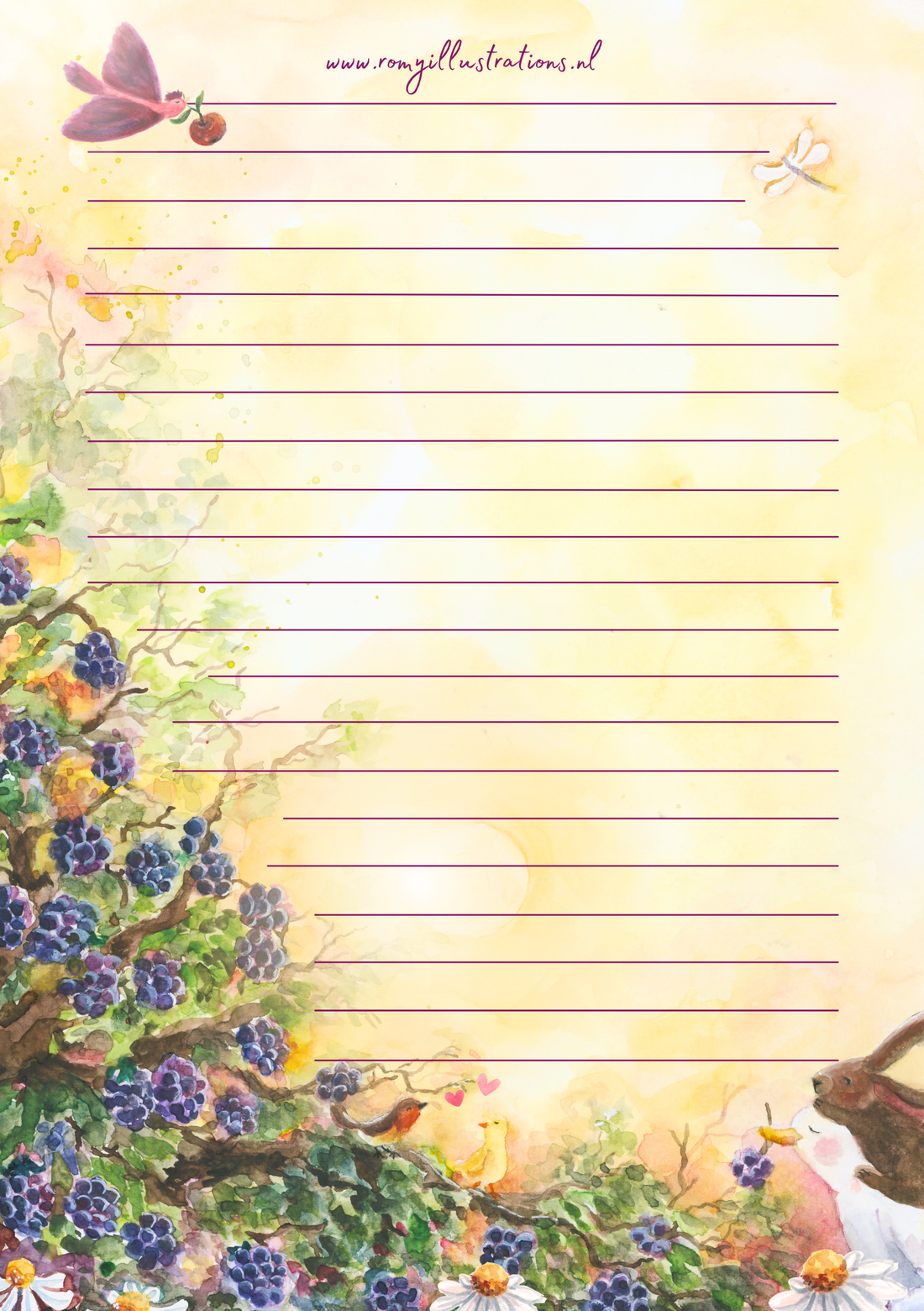 Berry Bliss | Briefpapier RomyIllustrations
