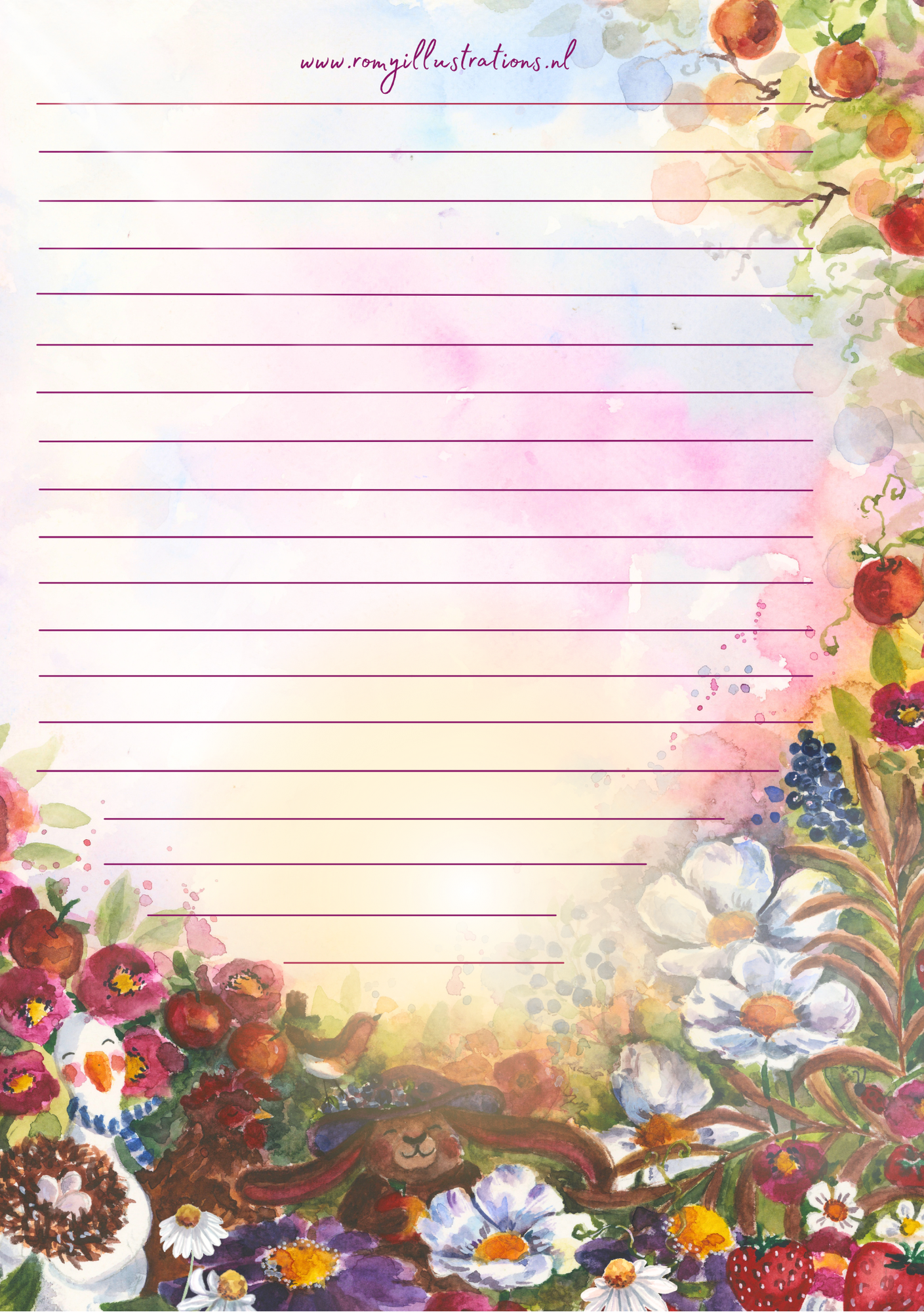 Fruitful Spring | Briefpapier RomyIllustrations