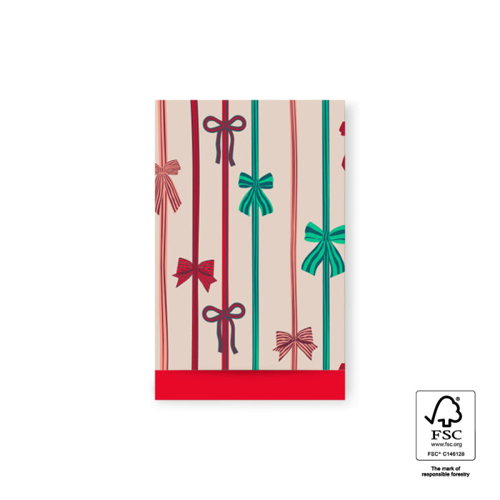 Bow Parade Beige - Red | Cadeauzakjes 5st