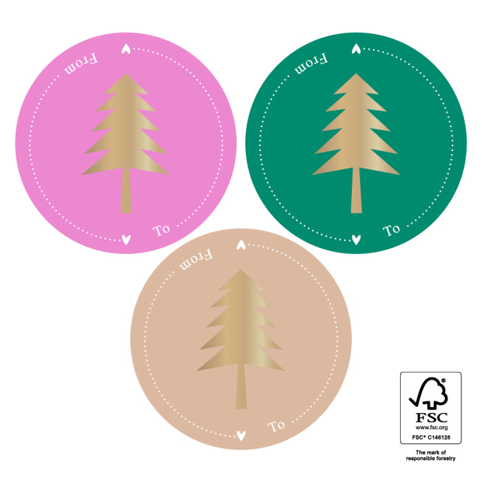 Tree Gold/Bright| Sluitstickers 9st