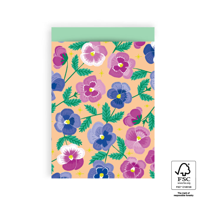 Pansy Flowers Mint | Cadeauzakjes 5st