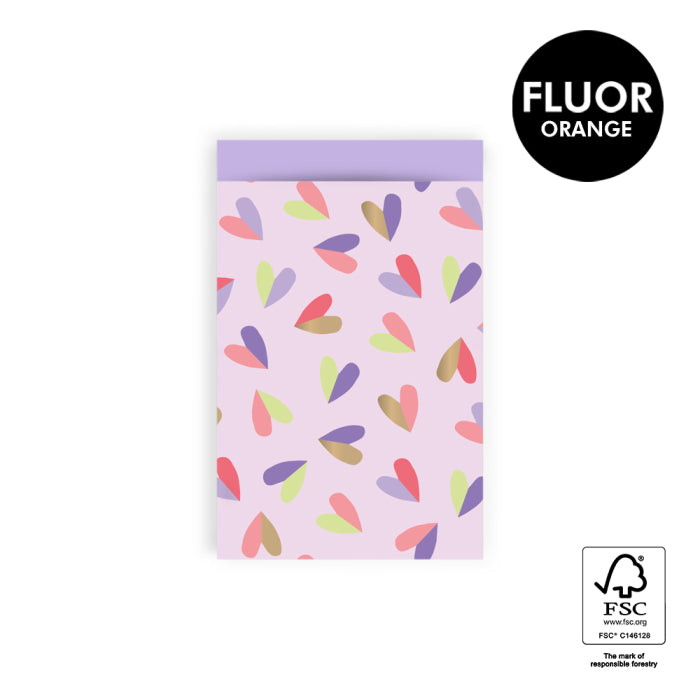Hearts Duo Pink-Lilac | Cadeauzakjes 5st