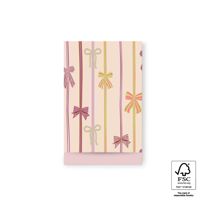 Bow Parade Peach-Pink | Cadeauzakjes 5st