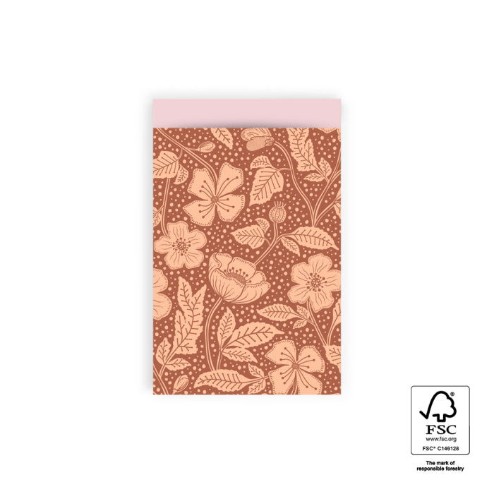 Poppy Chocolate-Pink | Cadeauzakjes 5st