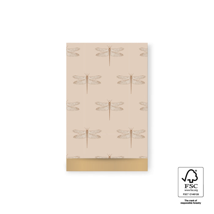 Dragonfly Beige-Gold | Cadeauzakjes 5st