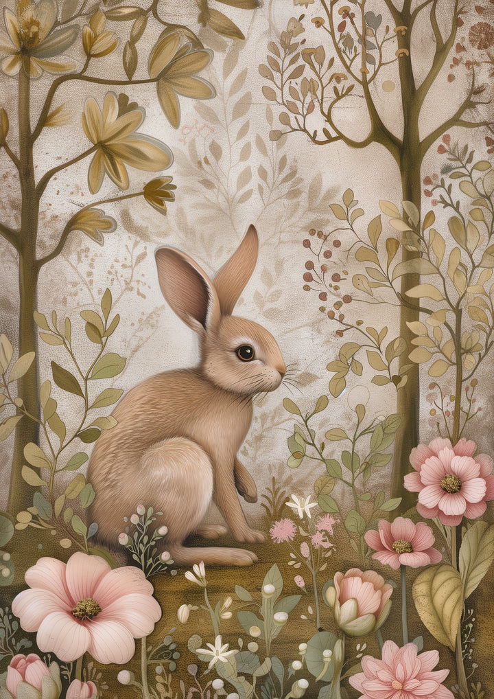 Woodland Spring Animals: Konijn | Kaart Fripperies