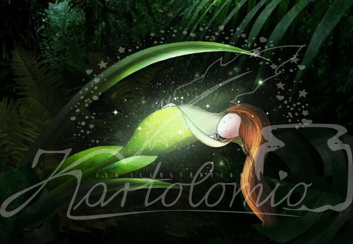 074 - Sleeping Lilly | Kaart Ila Illustrations