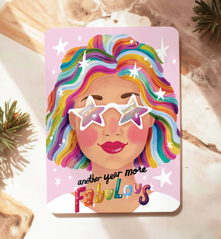 Kaart felicitatie verjaardag vrouw fabulous ansichtkaart