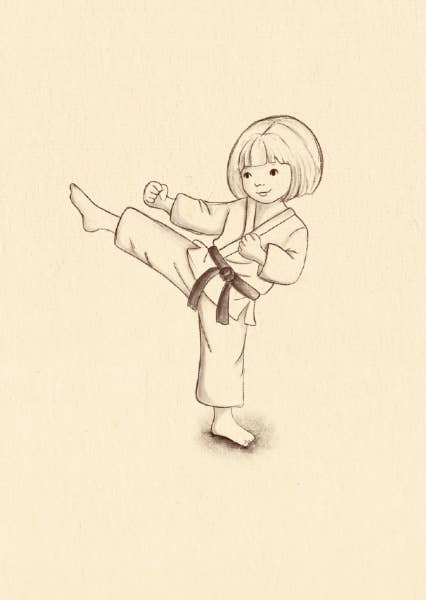 Ansichtkaart Karate