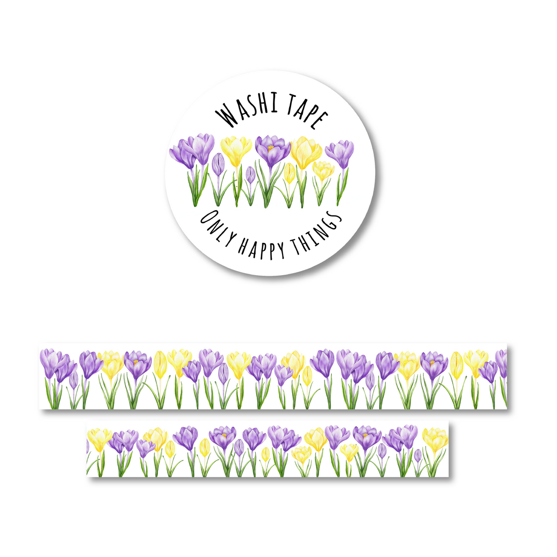 Washi-tape krokussen | Washitape Only Happy Things