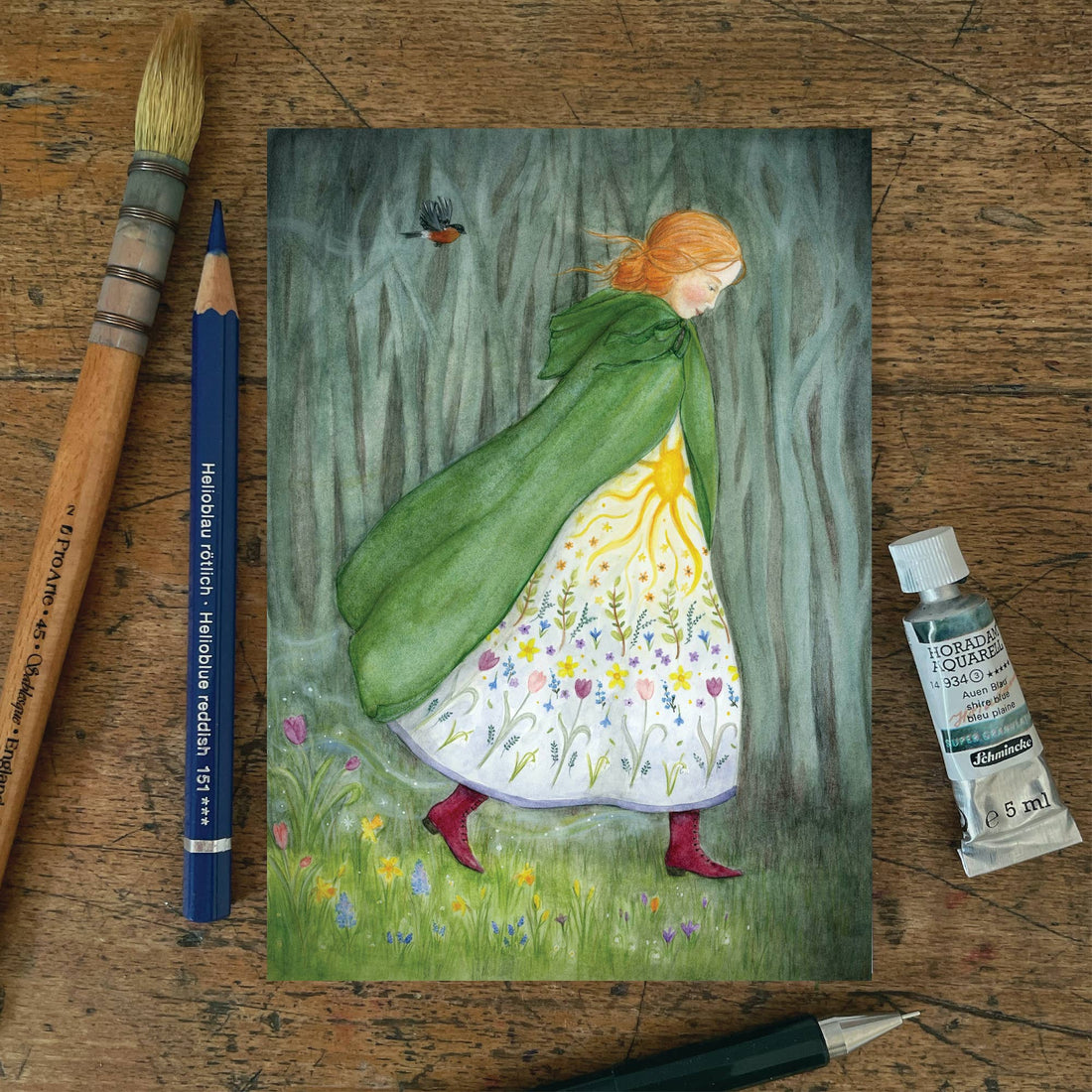 Aankomst van de Lente | Kaart Mhairi Hellbrandt Illustration