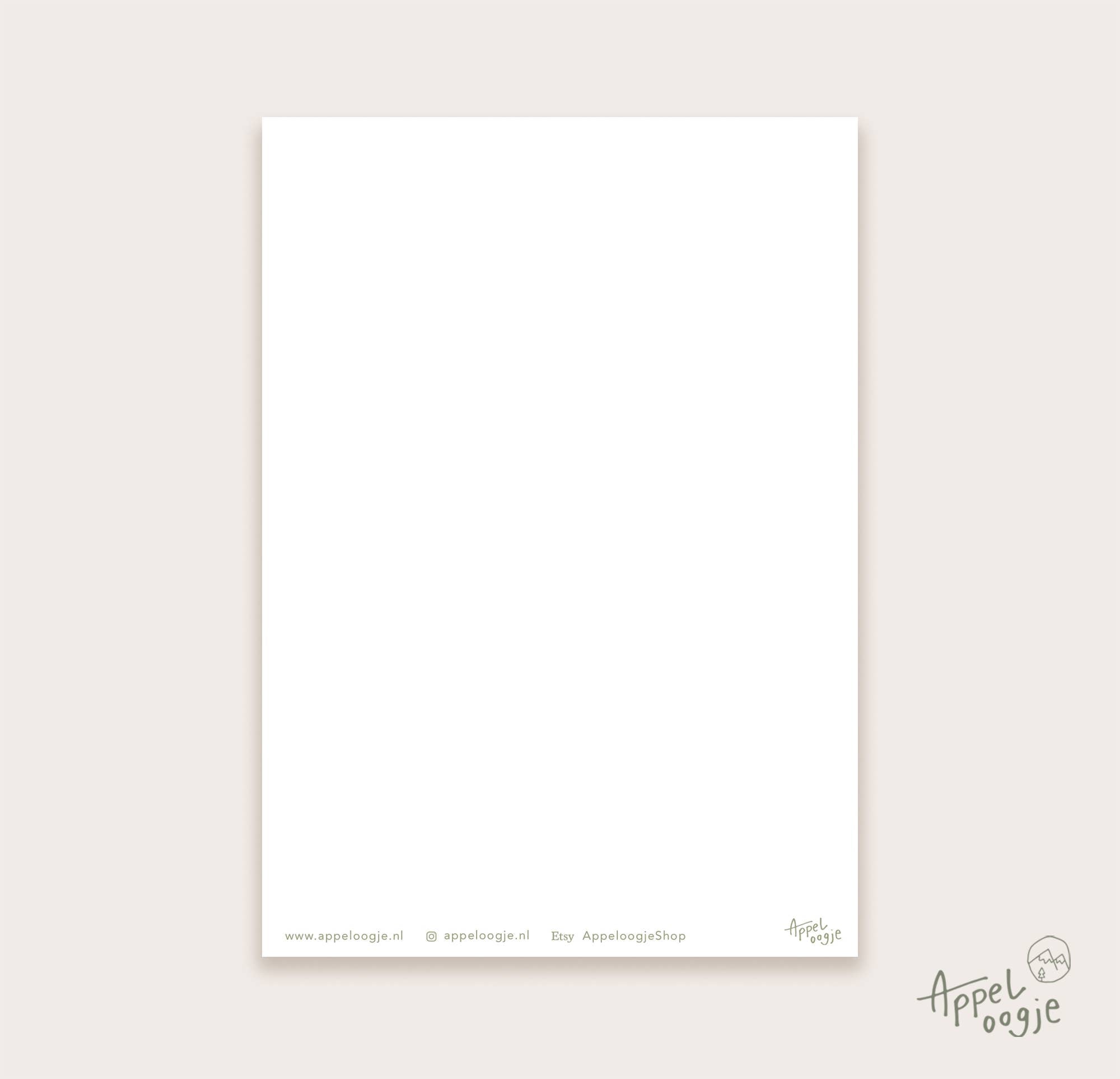 Ansichtkaart baby roze | Kaart Appeloogje