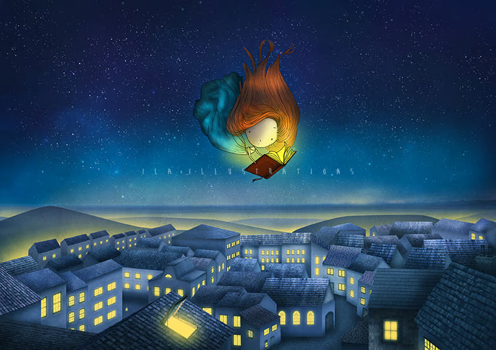 215 - Flying Book | Kaart Ila Illustrations