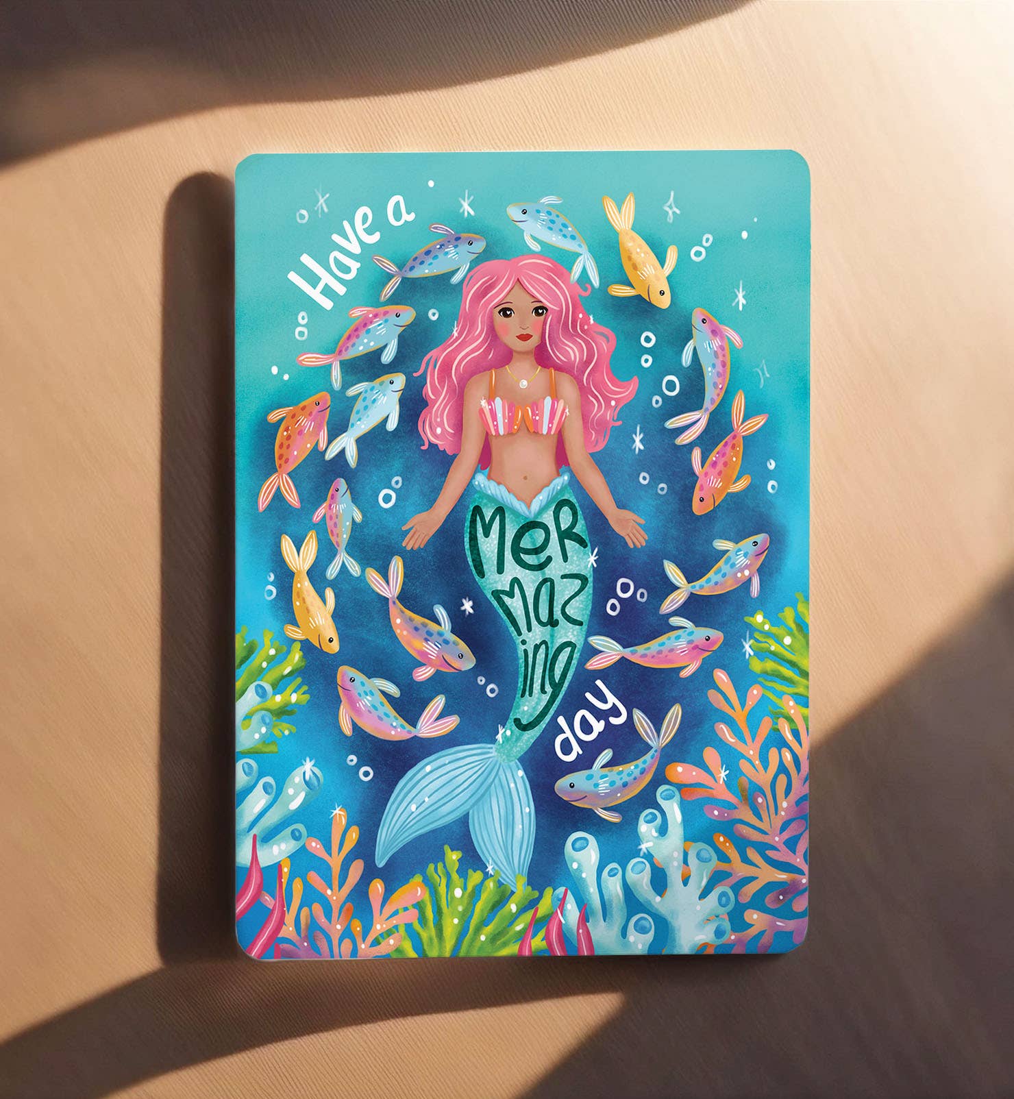 Kaart verjaardag zeemeermin meisje zomaar ansichtkaart