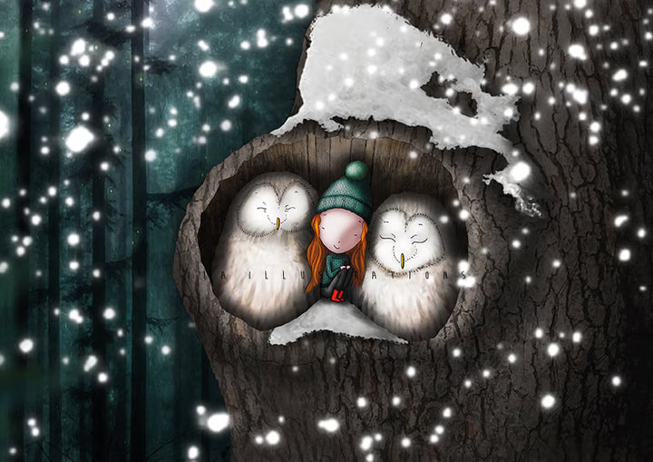 224 - Owls | Kaart Ila Illustrations