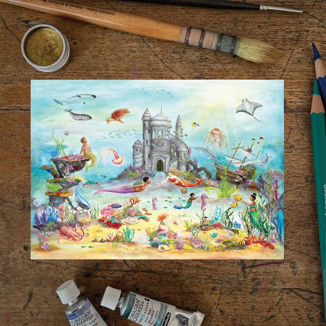 Onder de Zee | Kaart Mhairi Hellbrandt Illustration