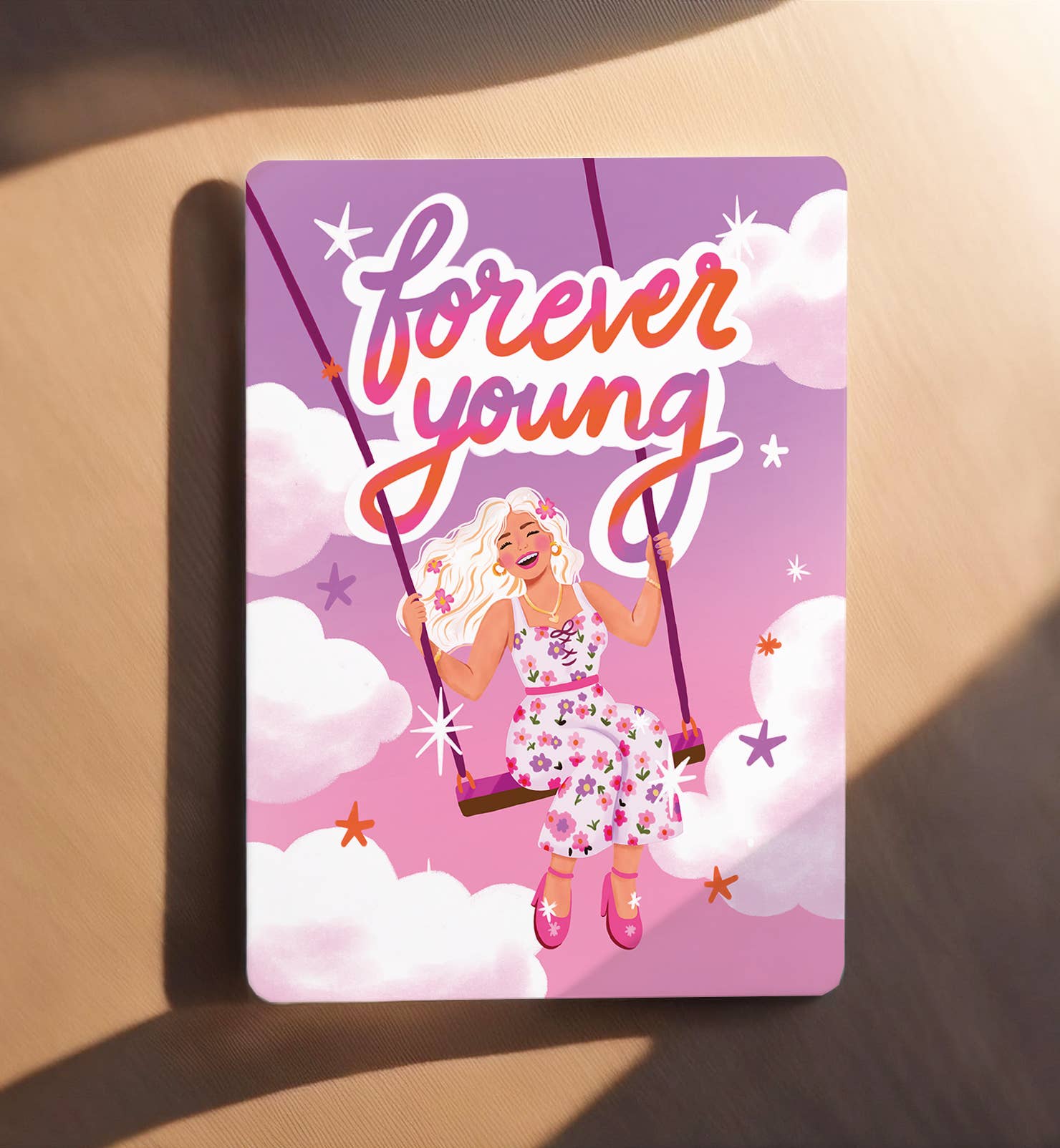 Kaart felicitatie forever young verjaardag | Kaart Aniet Illustration