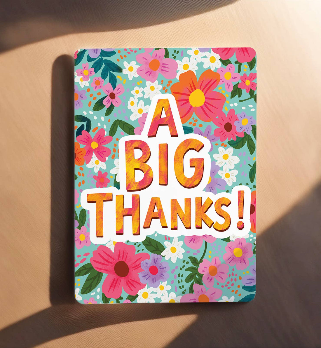 Kaart bedankt a big thanks bloemen vrolijk | Kaart Aniet Illustration