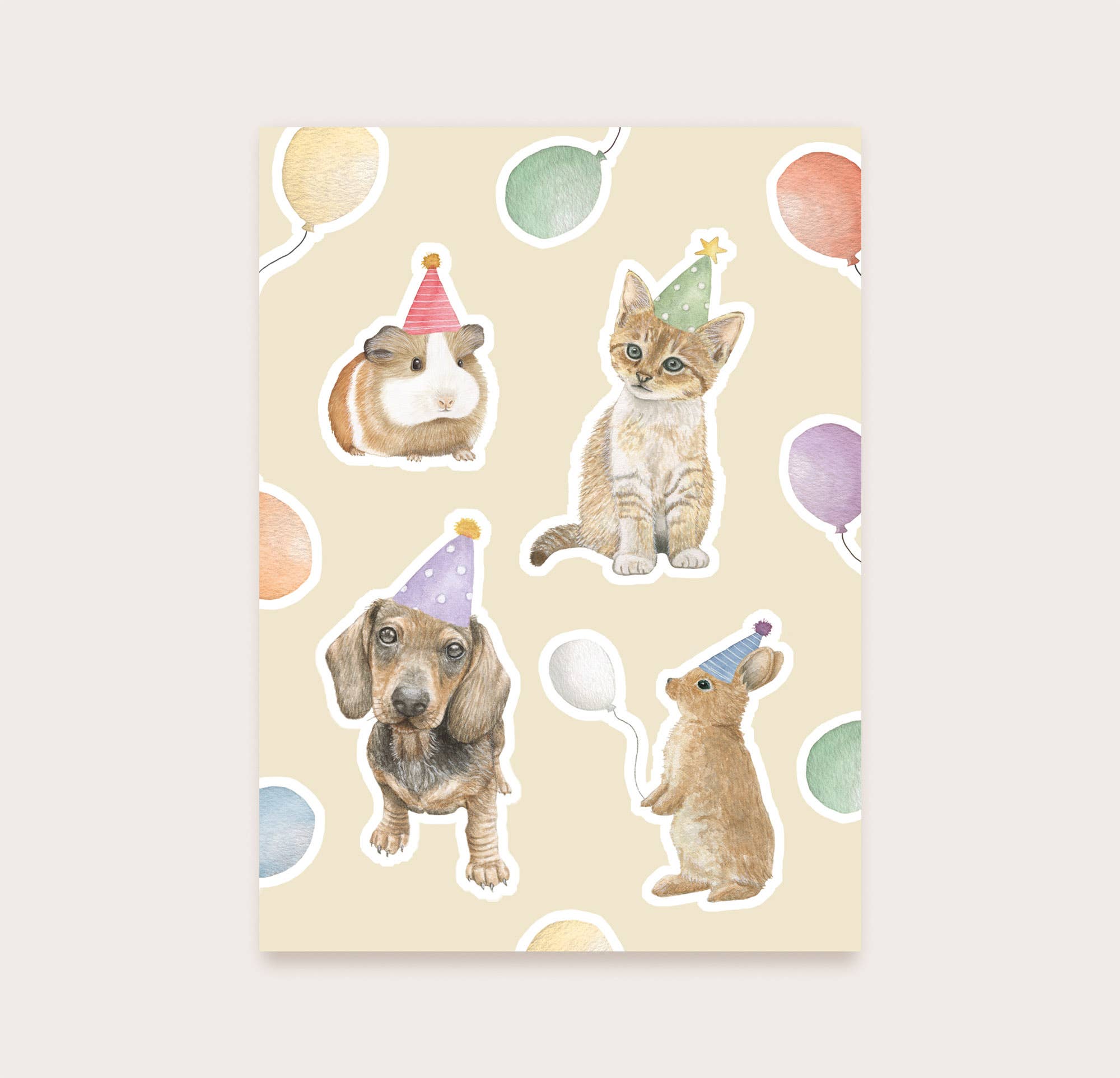 Ansichtkaart huisdierenfeestje | Kaart Appeloogje