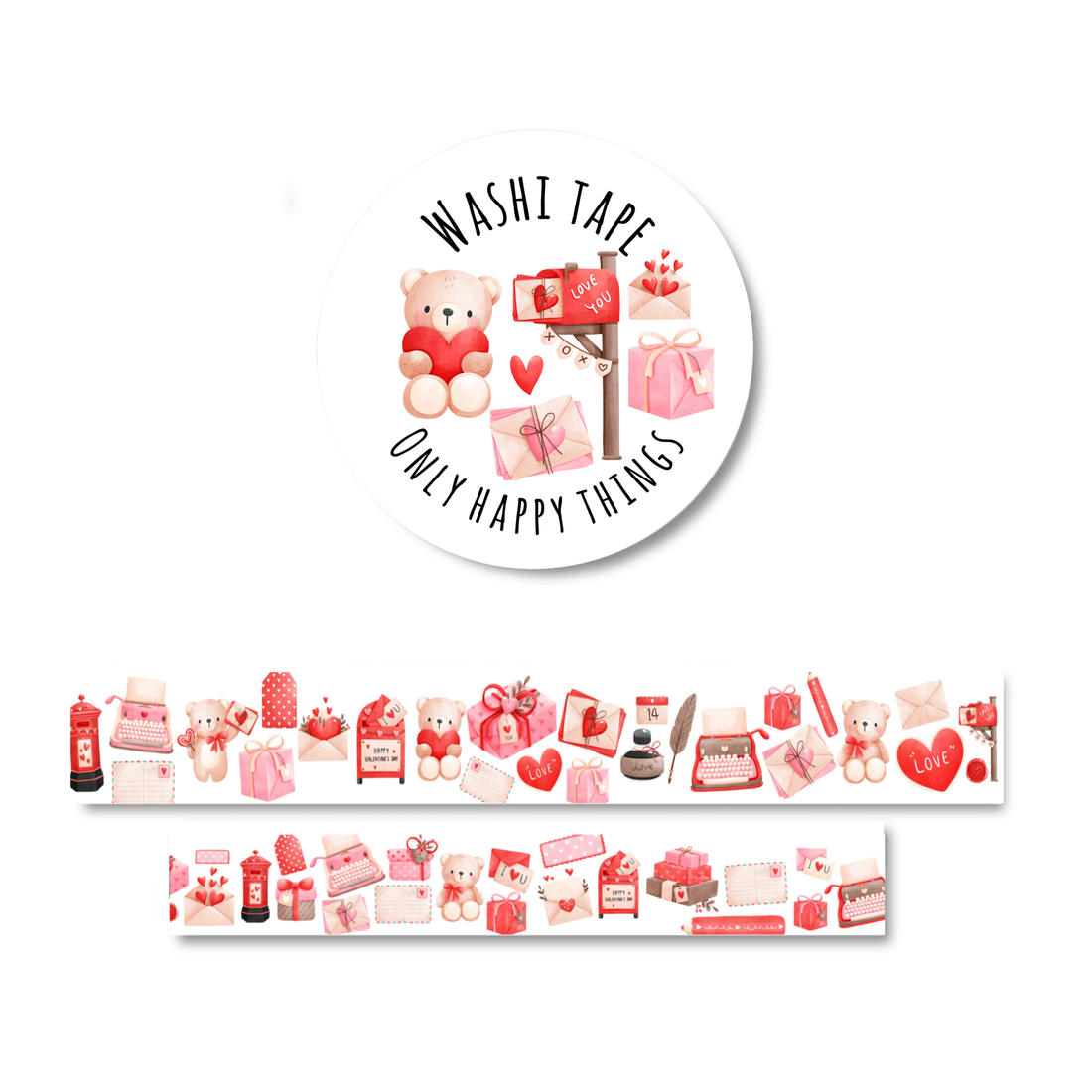 Washi-tape liefdespost