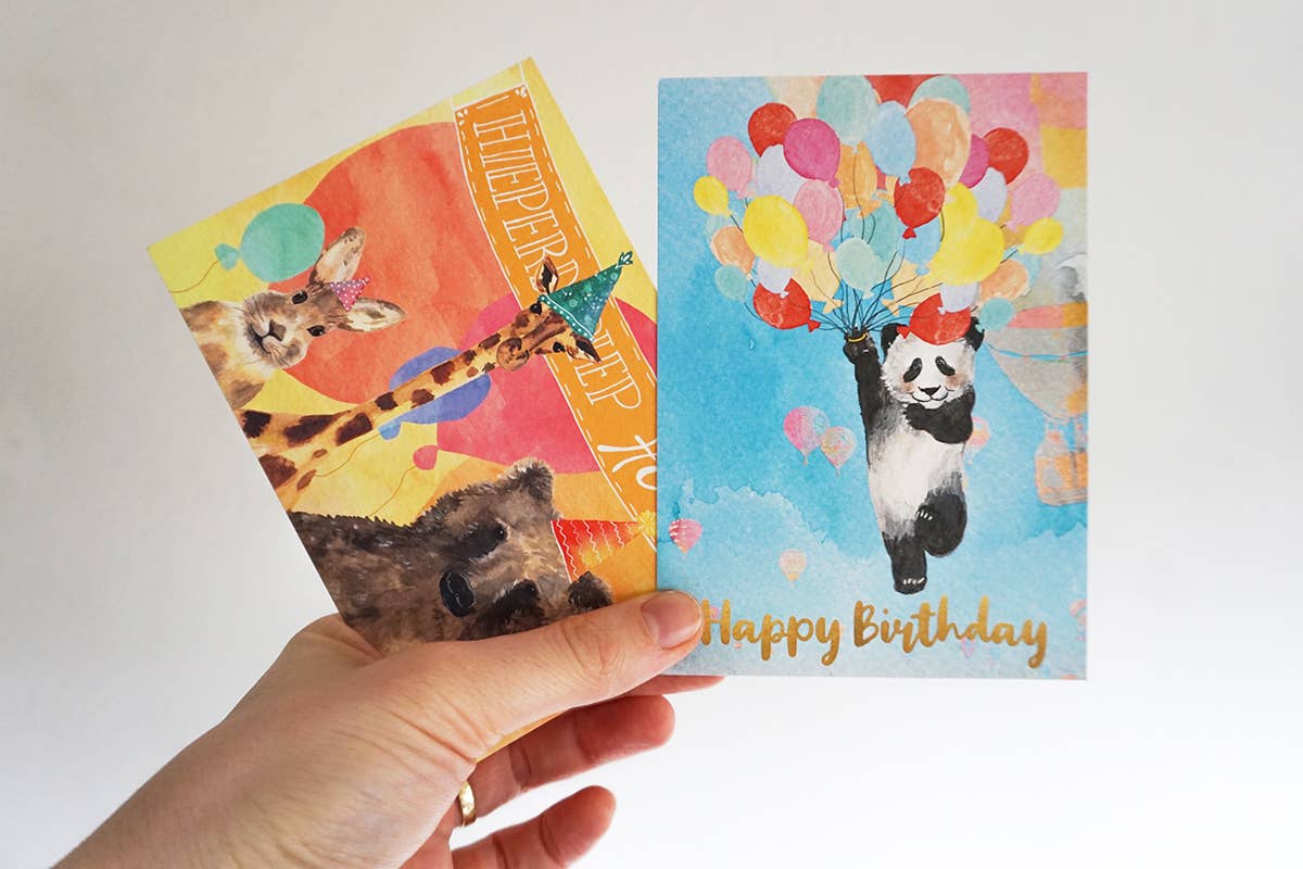 Kaart Happy birthday panda | Kaart Lotte Drouen