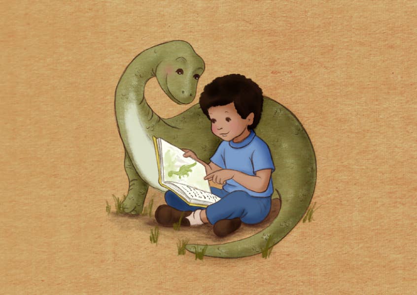Ansichtkaart Dinosaur Story