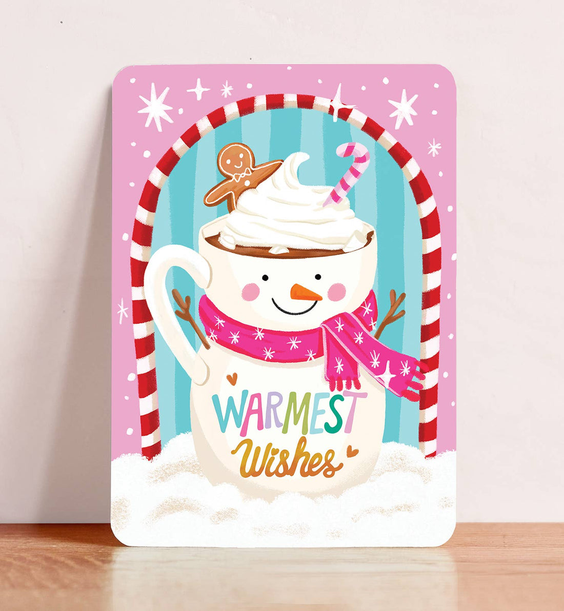 Kaart Kerstkaart chocolademelk warmest wishes | Kaart Aniet Illustration