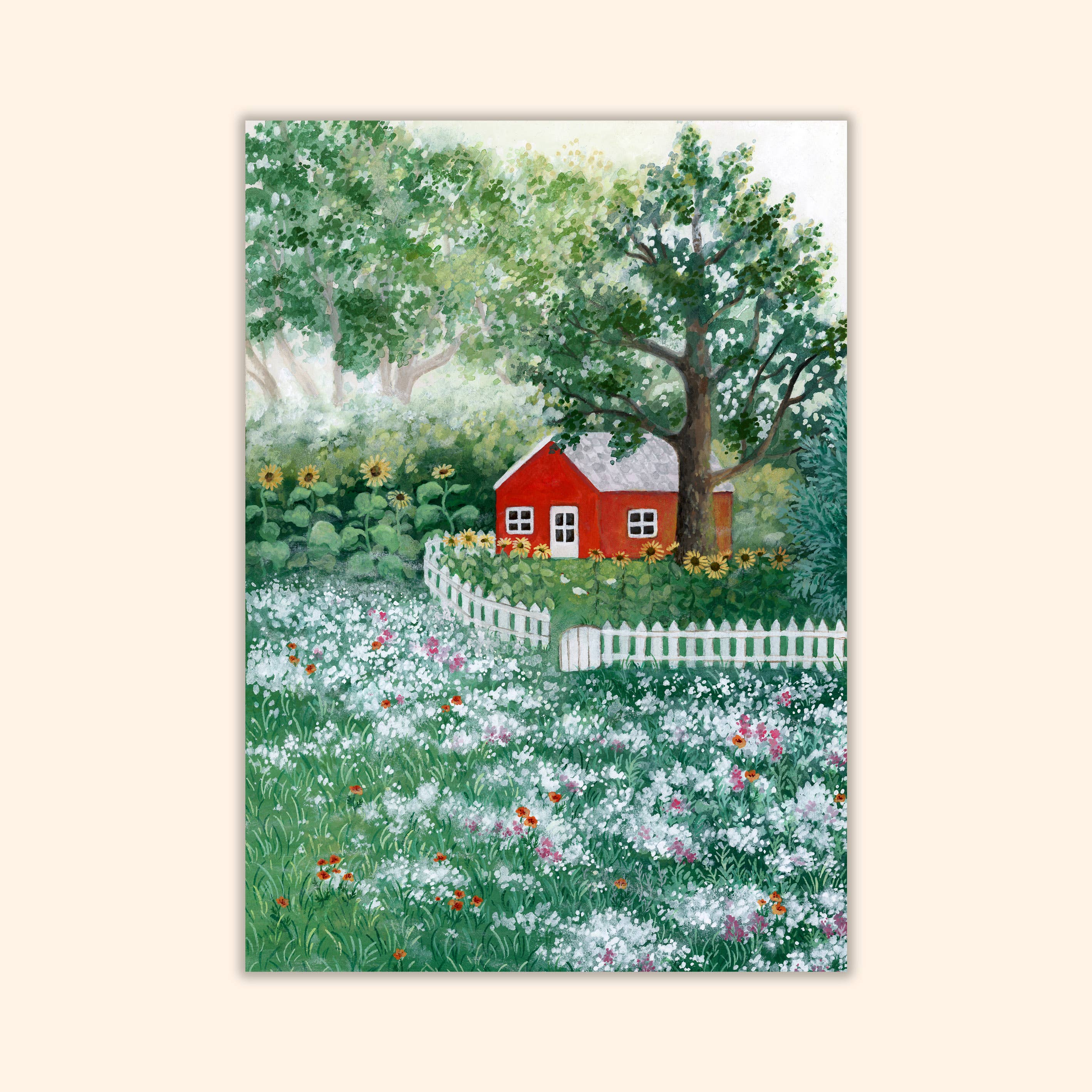 Ansichtkaart van de Zonnebloementuin