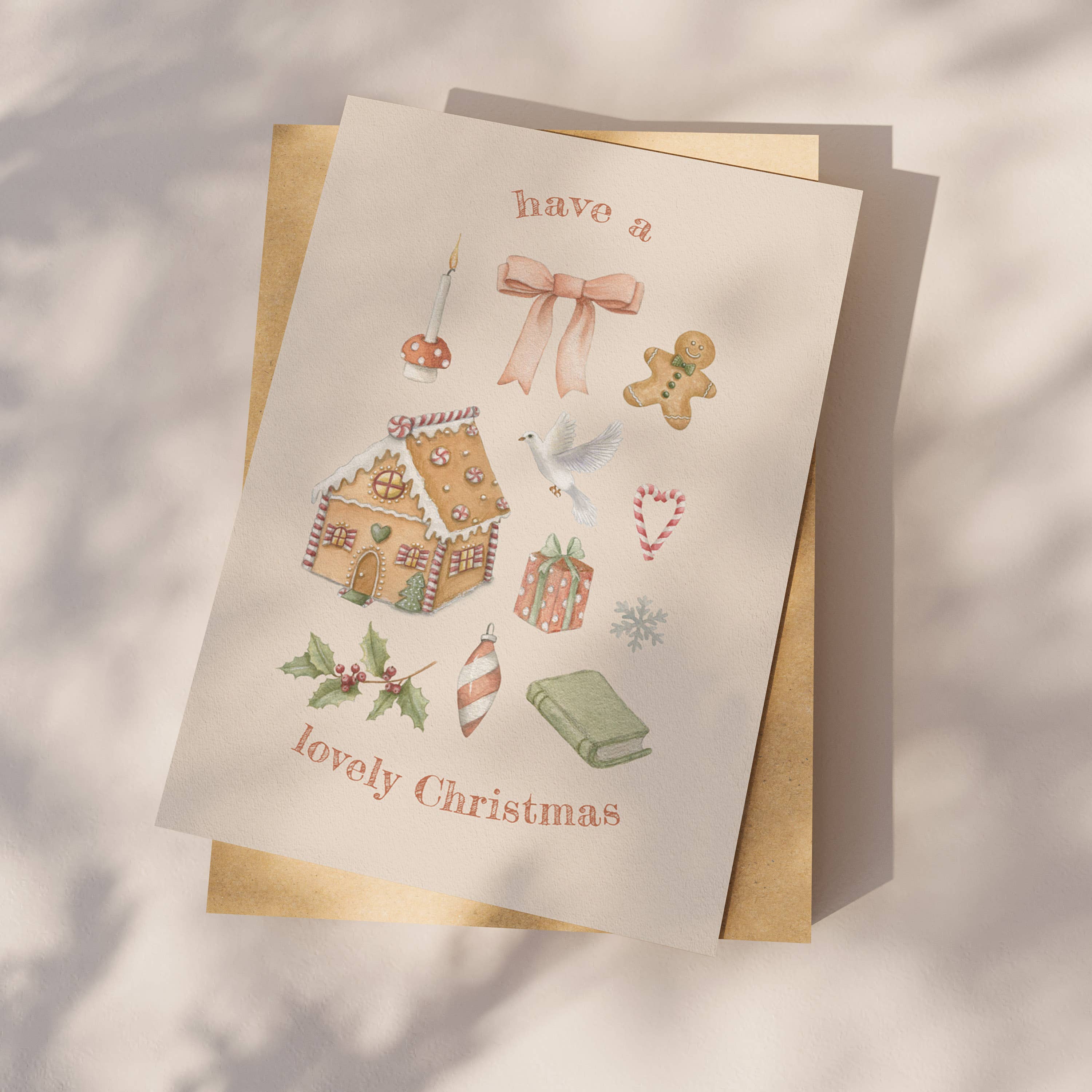 Ansichtkaart Lovely Christmas | Kaart Appeloogje