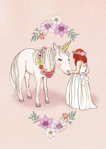 Ansichtkaart Hallo Eenhoorn | Kaart Belle & Boo