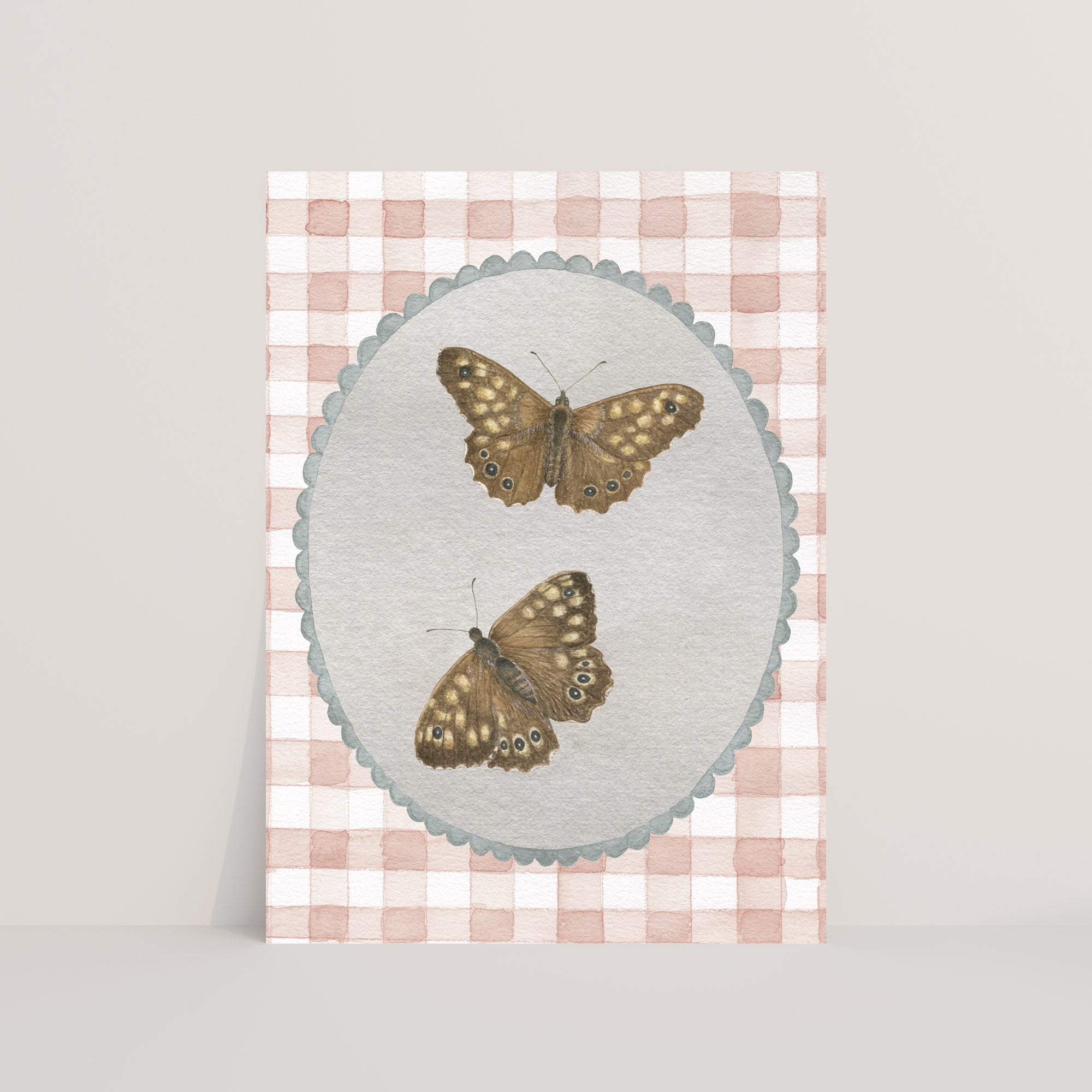 Ansichtkaart vlinders - bont zandoogje | Kaart Appeloogje