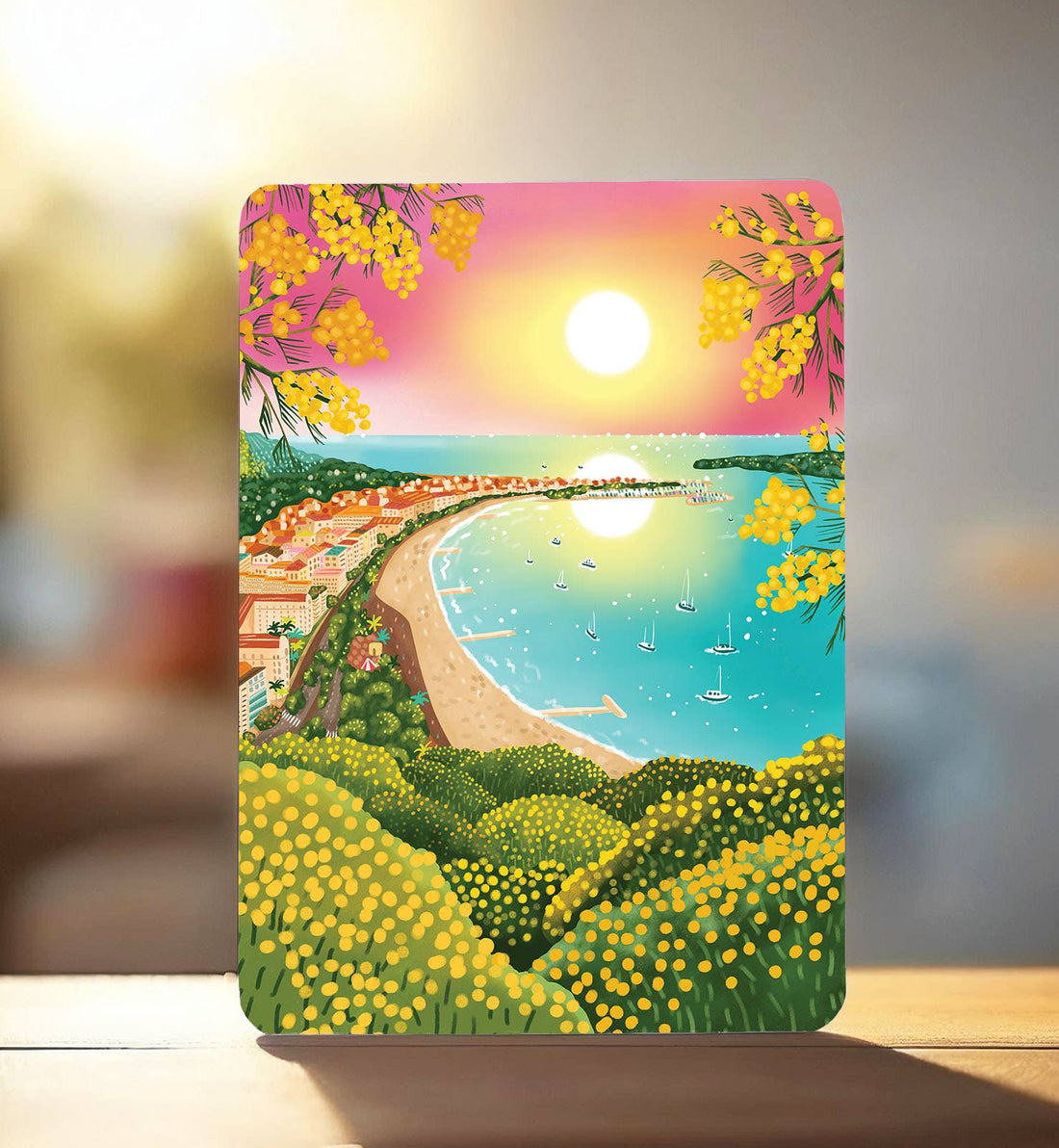 Kaart Cannes Provence Frankrijk Mimosa reizen | Kaart Aniet Illustration