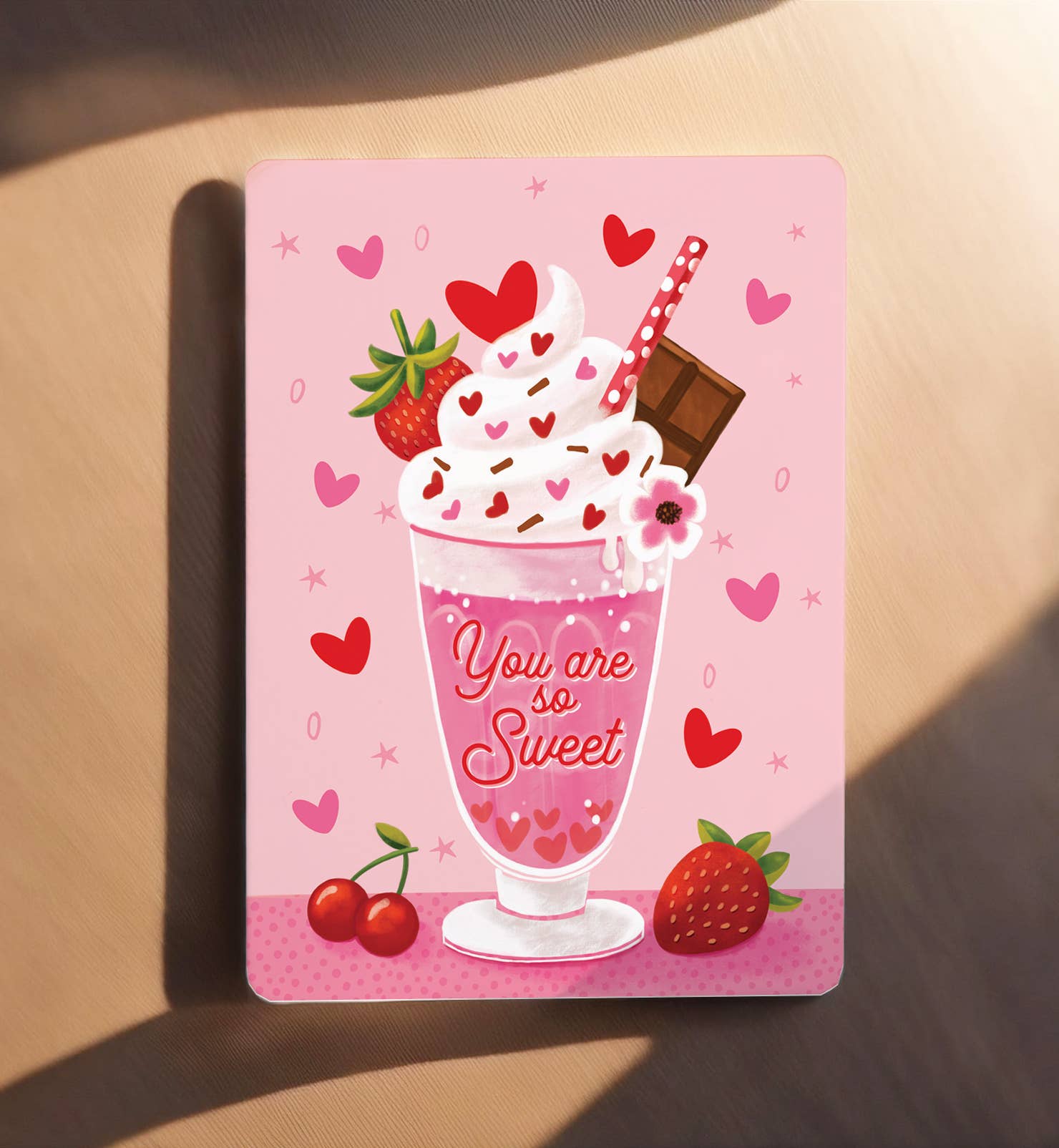 Kaart liefde valentijn you are sweet milkshake | Kaart Aniet Illustration