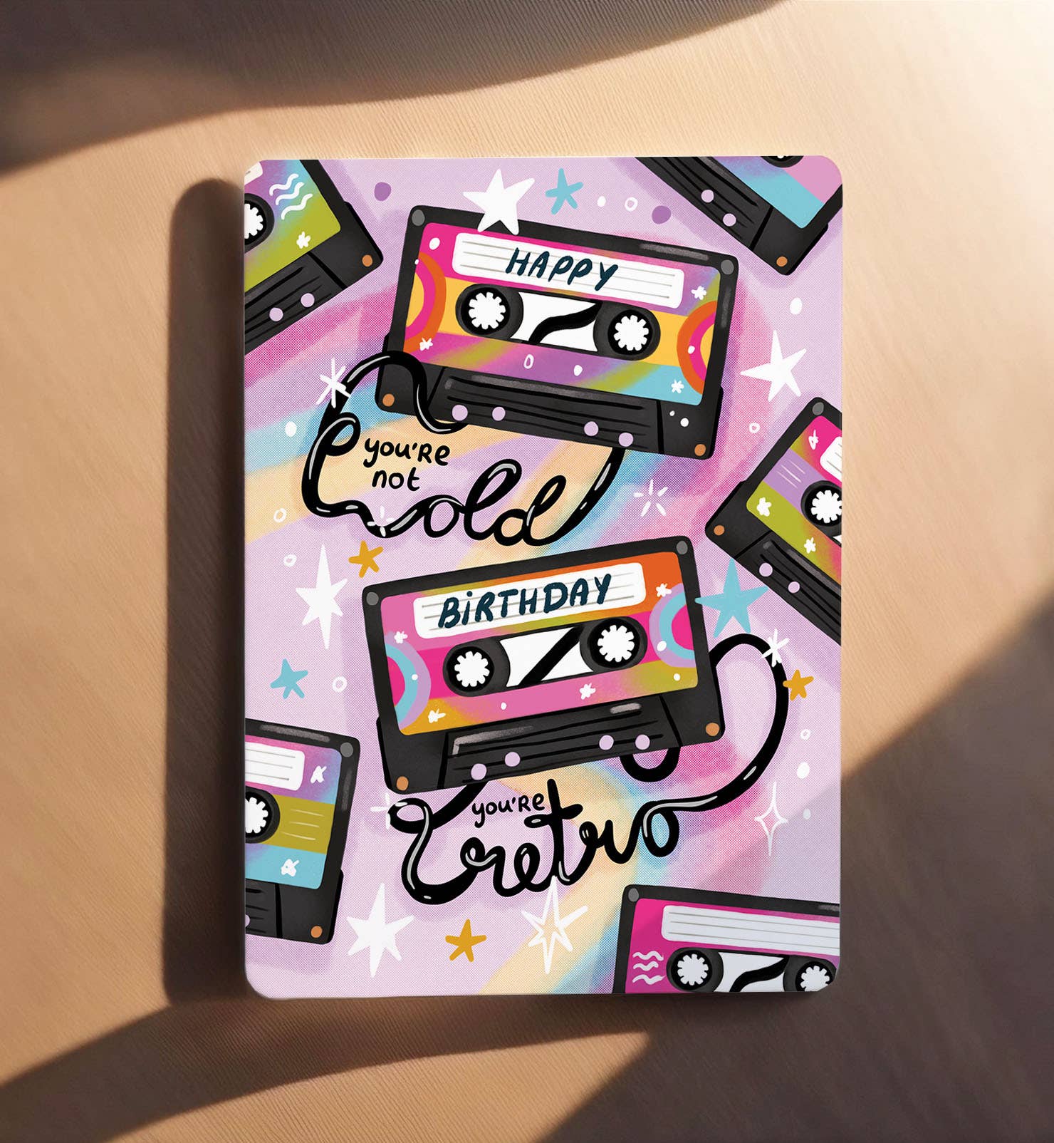 Kaart felicitatie verjaardag retro old grappig ansichtkaart