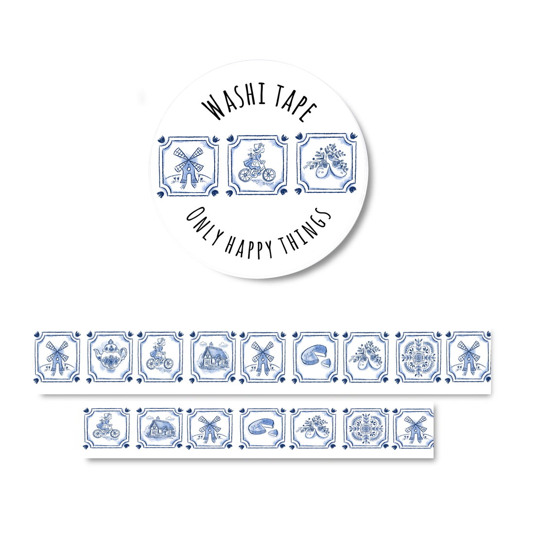 Washi-tape Nederlandse tegels