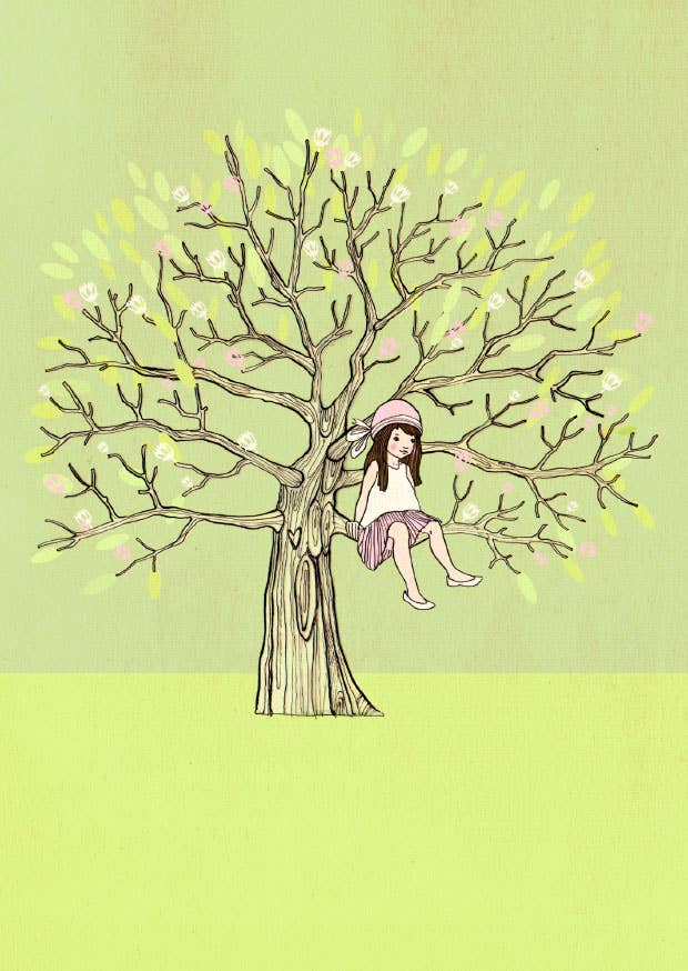 Ansichtkaart Mijn Favoriete Plek Lente | Kaart Belle & Boo