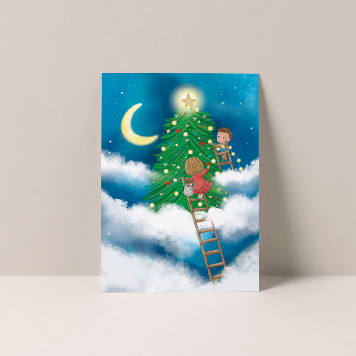 Wolken kerstboom | Kaart Studio Poppybird