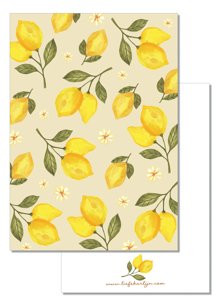 Citroenen print | Kaart LiefsKarlijn