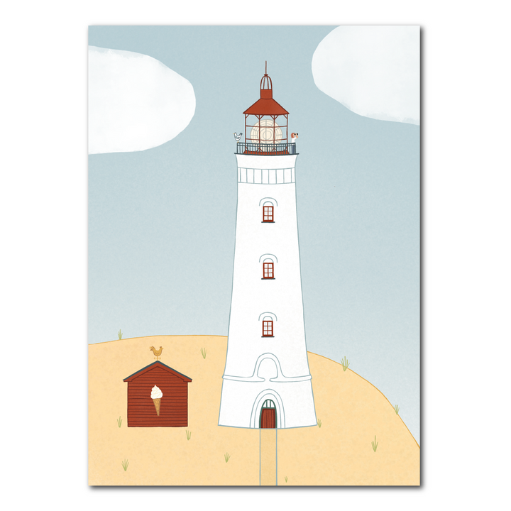 Witte vuurtoren | Ansichtkaart