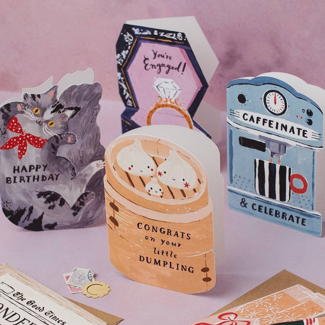 Dumpling-kaart voor pasgeboren baby | Geboortekaarten