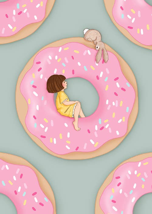 Ansichtkaart Donutdagen | Kaart Belle & Boo